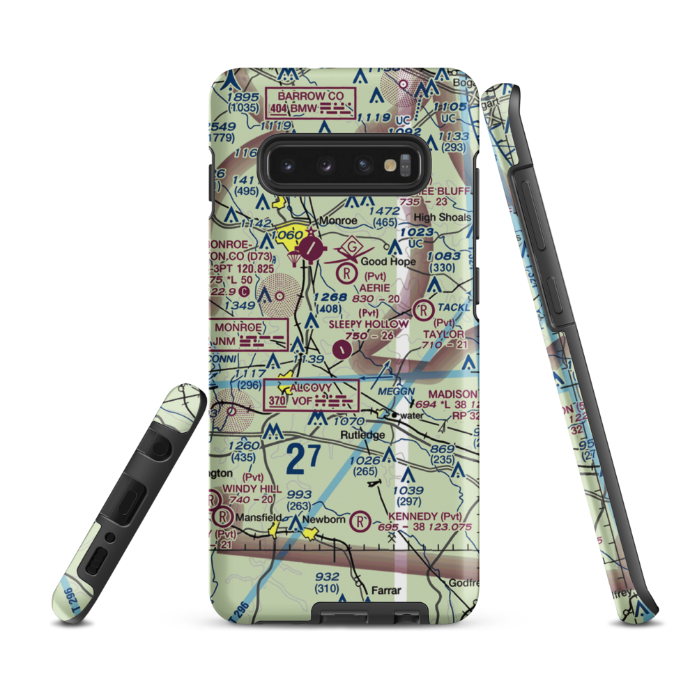 Sleepy Hollow Airport (18GA) VFR Sectional Samsung Phone Case Samsung Galaxy S10 Plus model shown