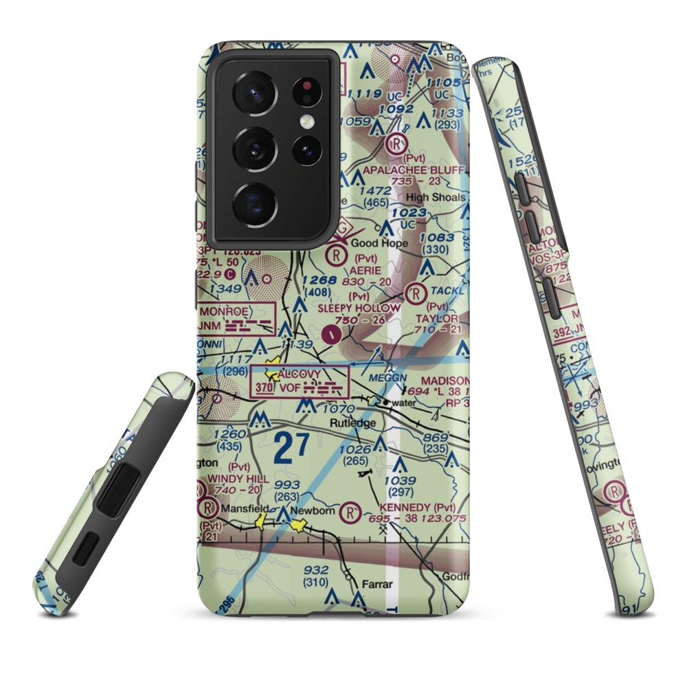 Sleepy Hollow Airport (18GA) VFR Sectional Samsung Phone Case Samsung Galaxy S21 Ultra model shown