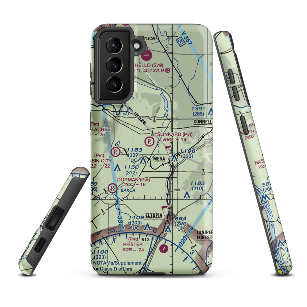 Slinkard Airfield (WN31) VFR Sectional Samsung Phone Case Samsung Galaxy S21 FE model shown