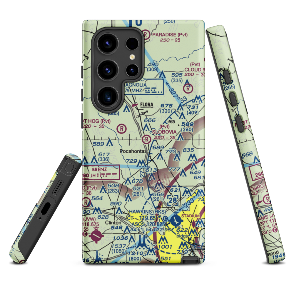 Slobovia Outernational Airport (MS71) VFR Sectional Samsung Phone Case Samsung Galaxy S24 Ultra model shown