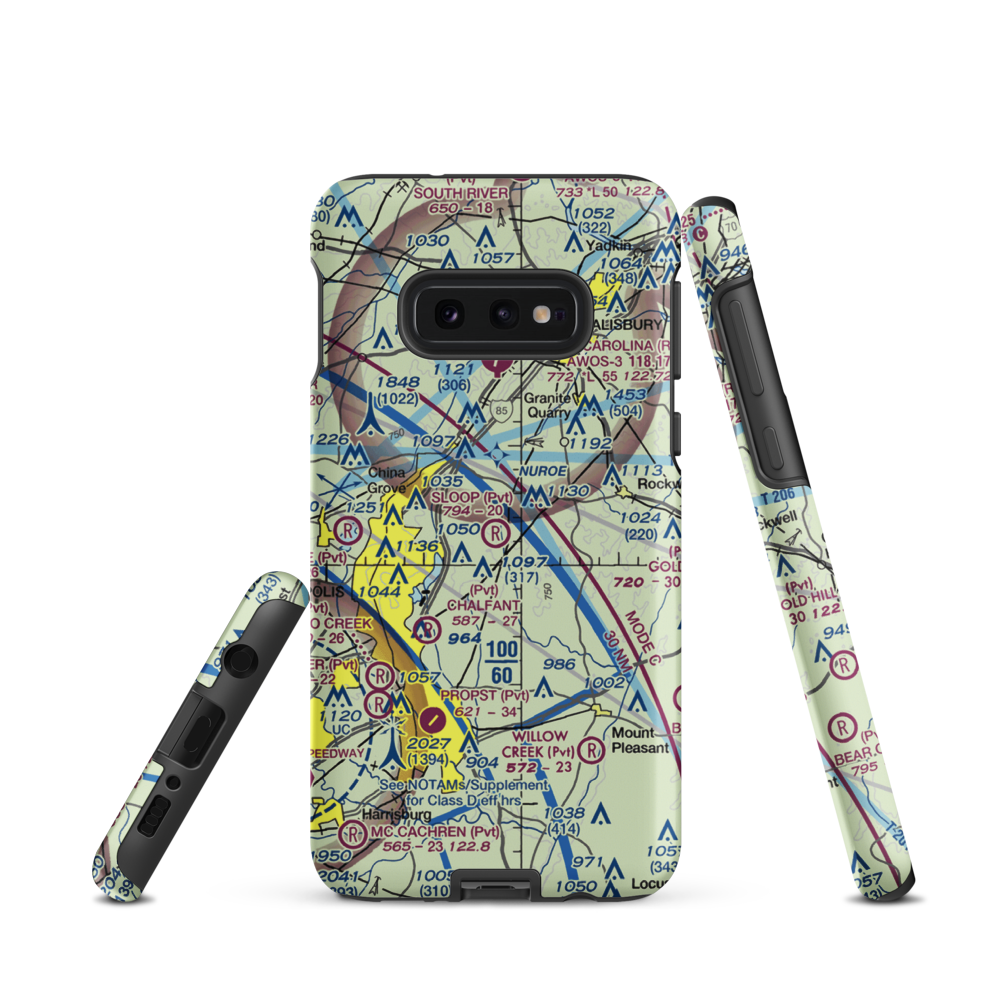 Sloop Airport (41NC) VFR Sectional Samsung Phone Case Samsung Galaxy S10e model shown