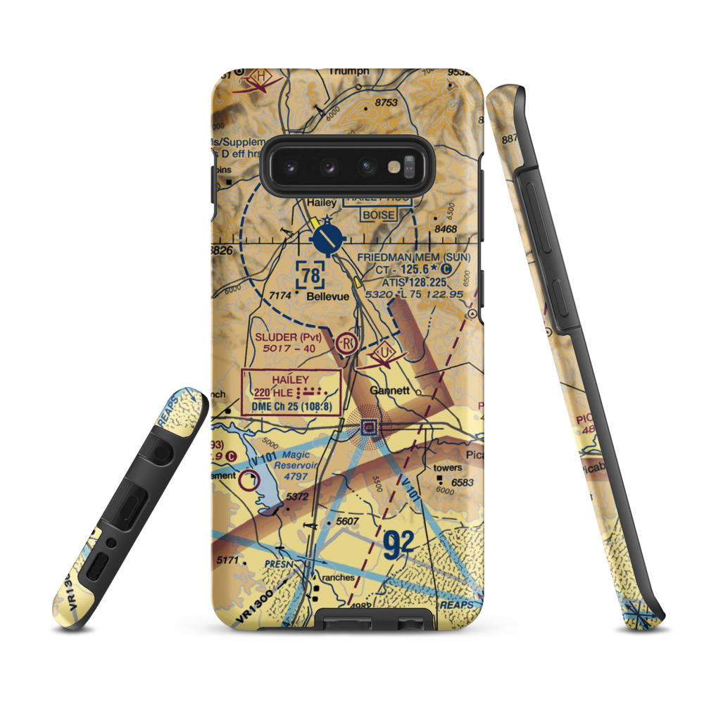Sluder Airstrip (ID16) VFR Sectional Samsung Phone Case Samsung Galaxy S10 Plus model shown