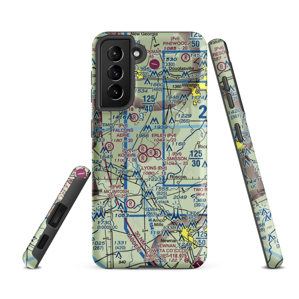 Smisson Field (7GA9) VFR Sectional Samsung Phone Case Samsung Galaxy S21 FE model shown