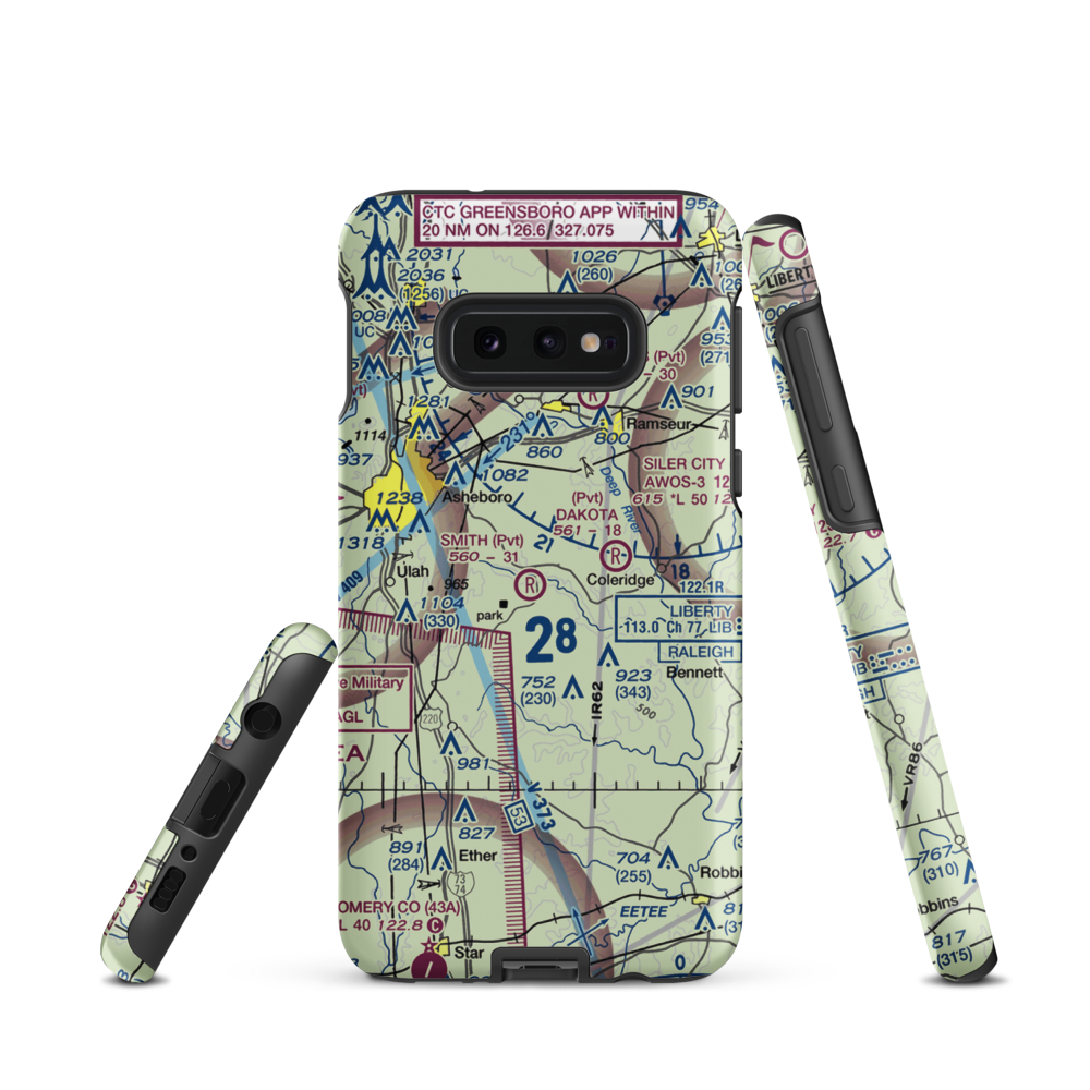 Smith Air Strip (25NC) VFR Sectional Samsung Phone Case Samsung Galaxy S10 Plus model shown