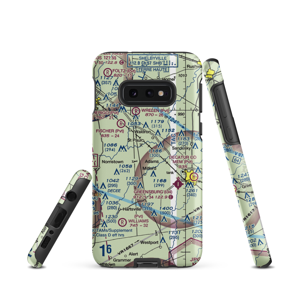 Smith Airport (II71) VFR Sectional Samsung Phone Case Samsung Galaxy S10e model shown