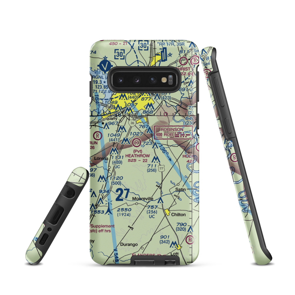 Smith Airport (XA51) VFR Sectional Samsung Phone Case Samsung Galaxy S10 model shown