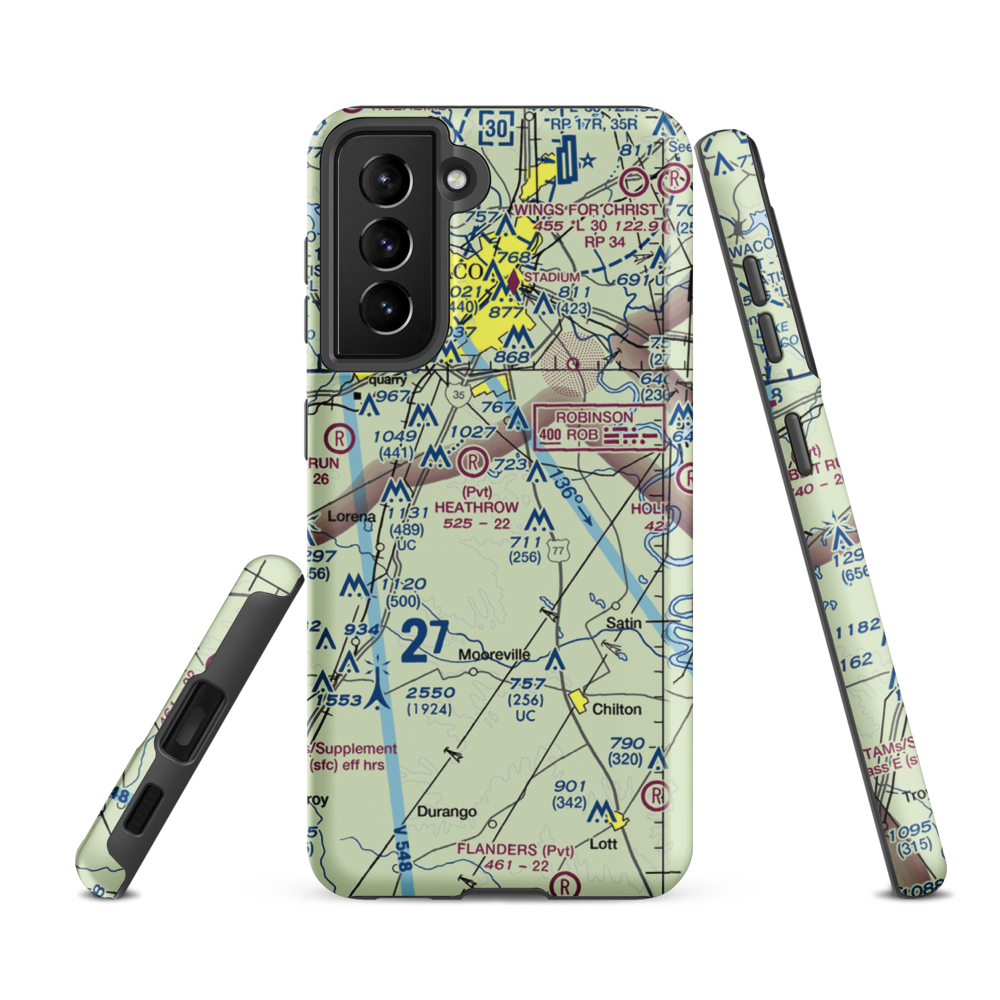 Smith Airport (XA51) VFR Sectional Samsung Phone Case Samsung Galaxy S21 FE model shown