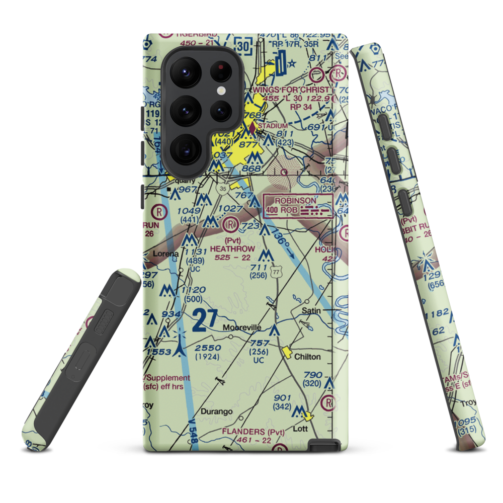 Smith Airport (XA51) VFR Sectional Samsung Phone Case Samsung Galaxy S22 Ultra model shown