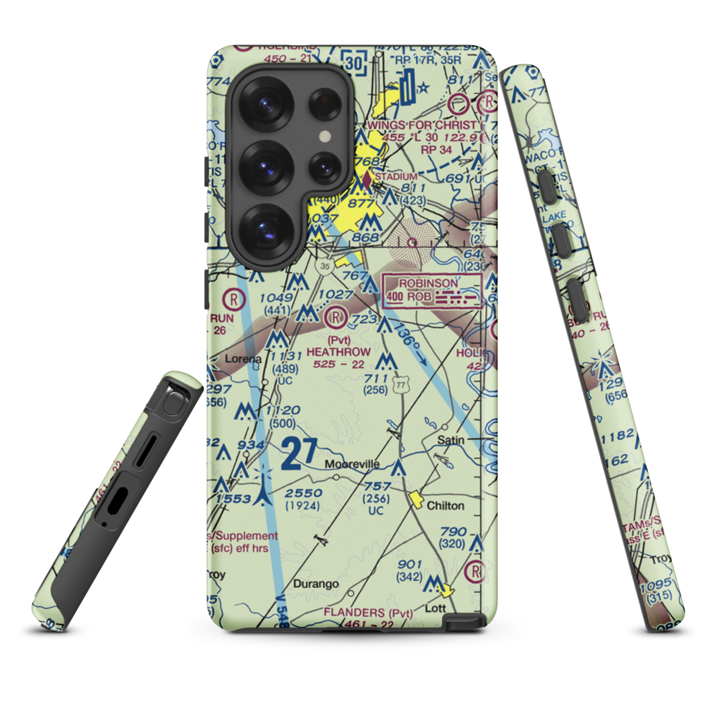 Smith Airport (XA51) VFR Sectional Samsung Phone Case Samsung Galaxy S25 Ultra model shown