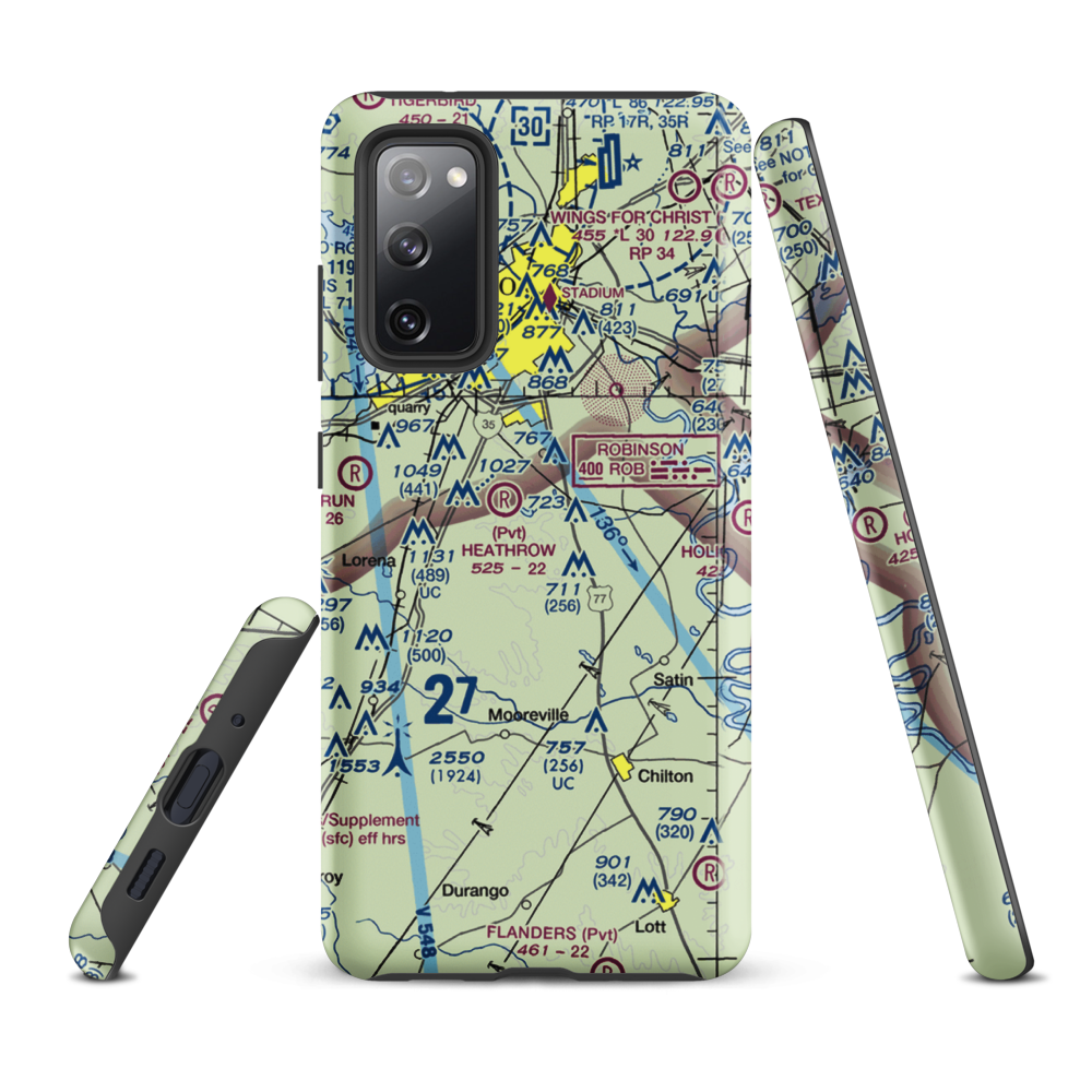 Smith Airport (XA51) VFR Sectional Samsung Phone Case Samsung Galaxy S20 FE model shown