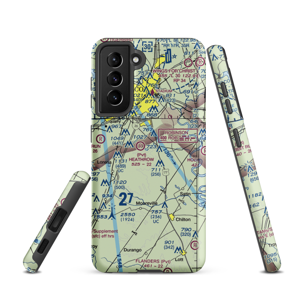 Smith Airport (XA51) VFR Sectional Samsung Phone Case Samsung Galaxy S21 model shown