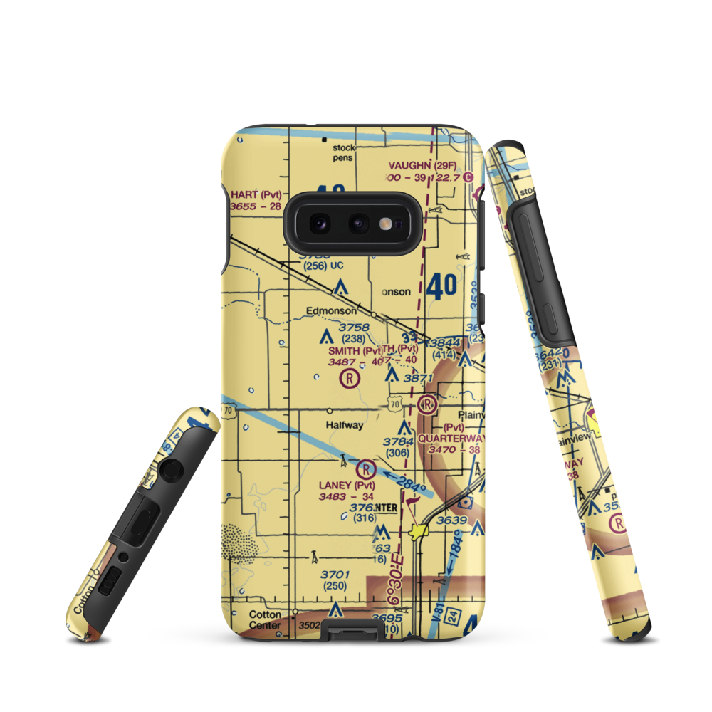 Smith Farms Airport (0TA2) VFR Sectional Samsung Phone Case Samsung Galaxy S10e model shown