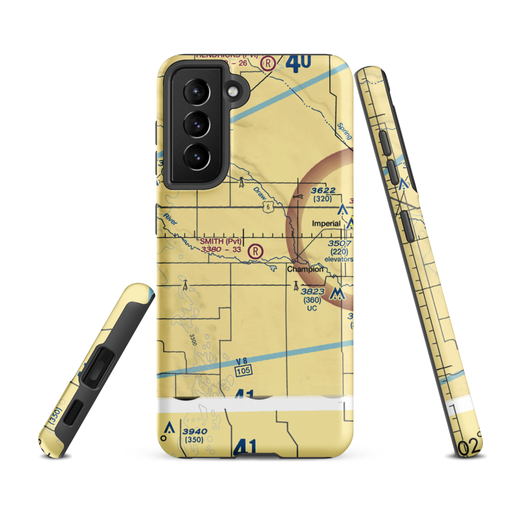 Smith Field (8NE3) VFR Sectional Samsung Phone Case Samsung Galaxy S21 Ultra model shown