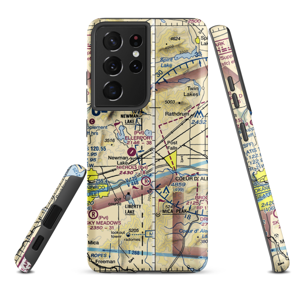 Smith Ranch Airport (ID21) VFR Sectional Samsung Phone Case Samsung Galaxy S21 Ultra model shown