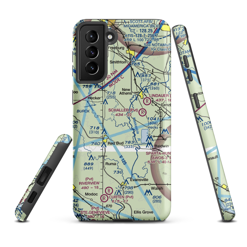 Smith Restricted Landing Area (4IS5) VFR Sectional Samsung Phone Case Samsung Galaxy S21 Plus model shown