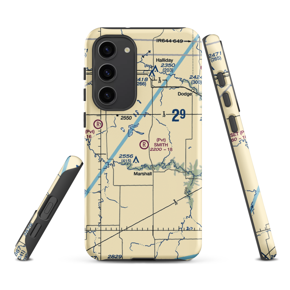 Smith Strip (10ND) VFR Sectional Samsung Phone Case Samsung Galaxy S23 Plus model shown