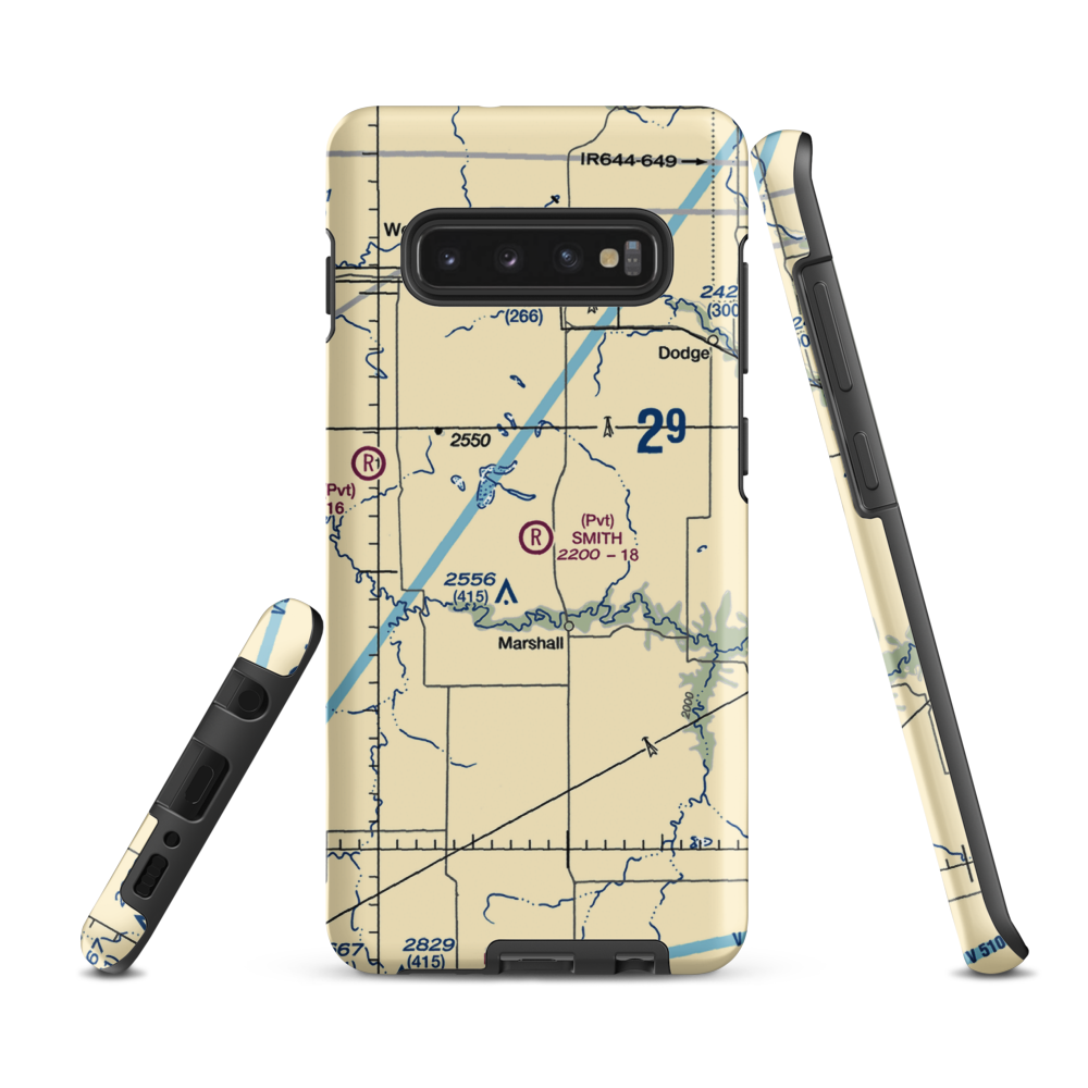 Smith Strip (10ND) VFR Sectional Samsung Phone Case Samsung Galaxy S10 Plus model shown