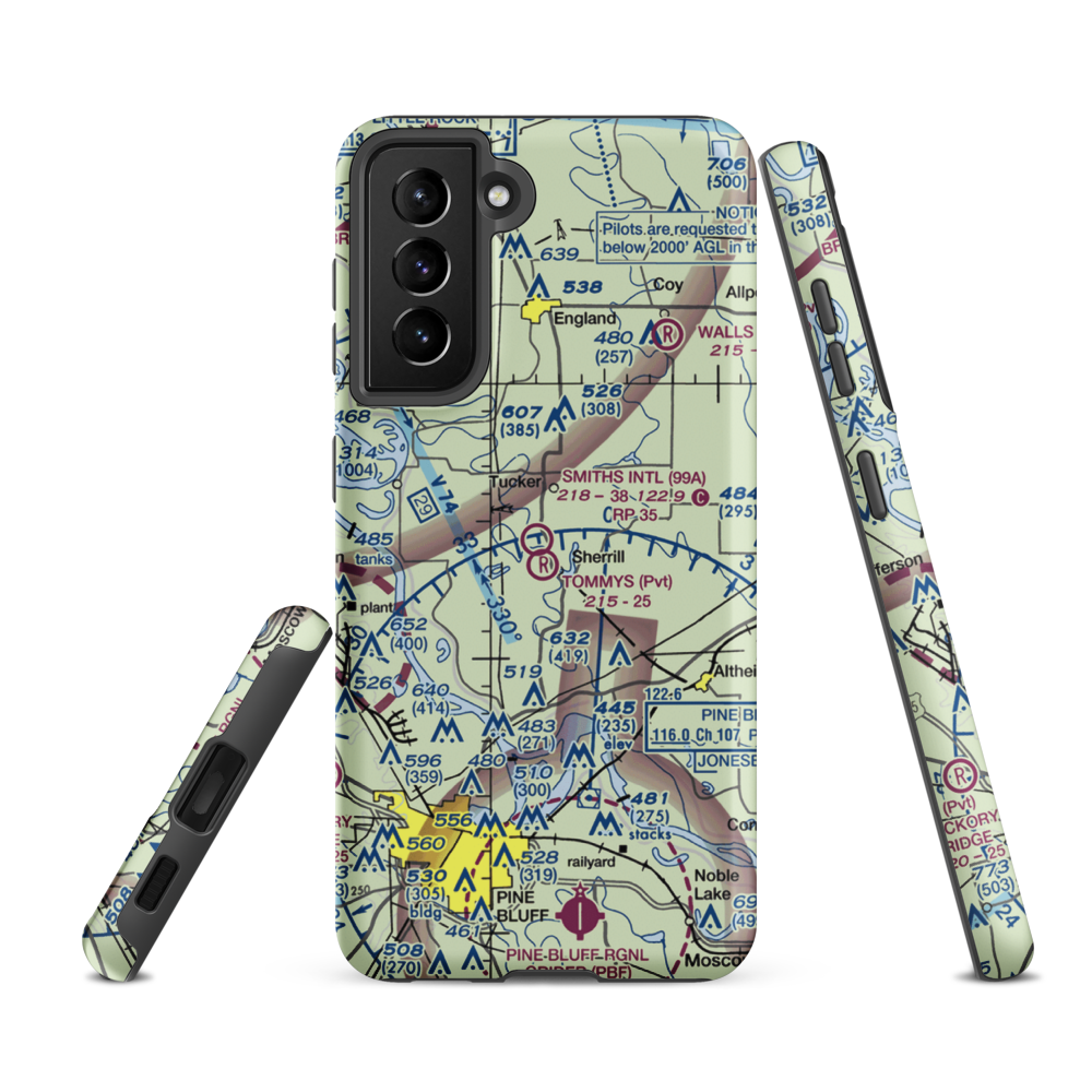 Smith's International Airport (99A) VFR Sectional Samsung Phone Case Samsung Galaxy S21 FE model shown