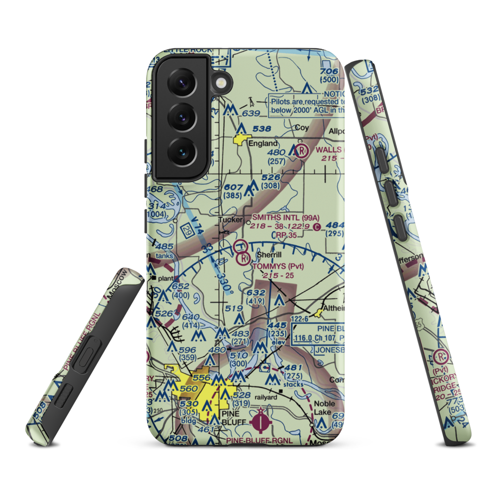 Smith's International Airport (99A) VFR Sectional Samsung Phone Case Samsung Galaxy S22 Plus model shown