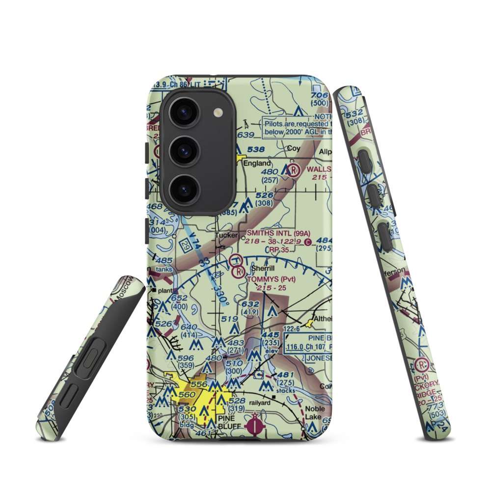 Smith's International Airport (99A) VFR Sectional Samsung Phone Case Samsung Galaxy S23 model shown