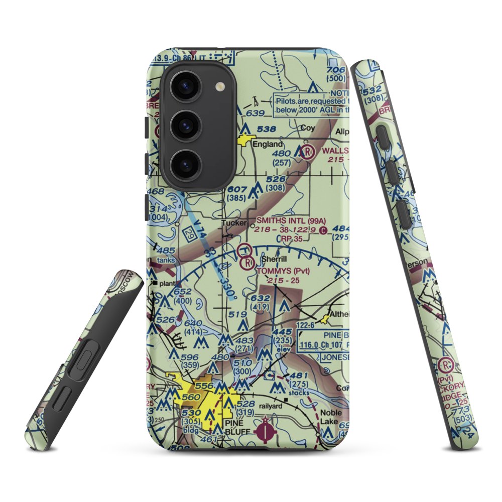 Smith's International Airport (99A) VFR Sectional Samsung Phone Case Samsung Galaxy S23 Plus model shown
