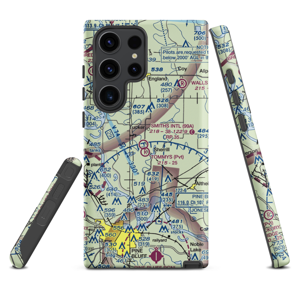Smith's International Airport (99A) VFR Sectional Samsung Phone Case Samsung Galaxy S23 Ultra model shown