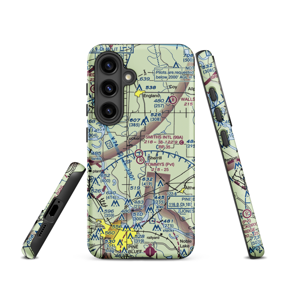Smith's International Airport (99A) VFR Sectional Samsung Phone Case Samsung Galaxy S24 model shown