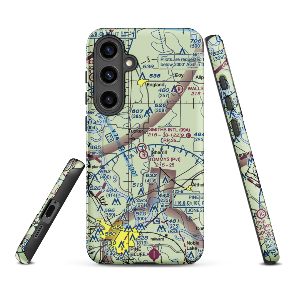 Smith's International Airport (99A) VFR Sectional Samsung Phone Case Samsung Galaxy S24 Plus model shown