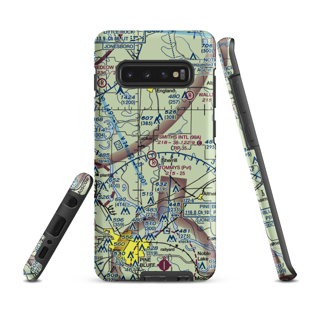 Smith's International Airport (99A) VFR Sectional Samsung Phone Case Samsung Galaxy S10 Plus model shown