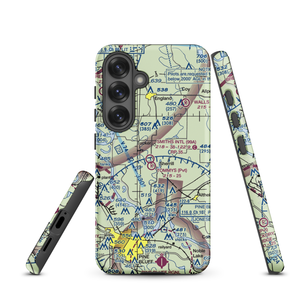 Smith's International Airport (99A) VFR Sectional Samsung Phone Case Samsung Galaxy S25 model shown