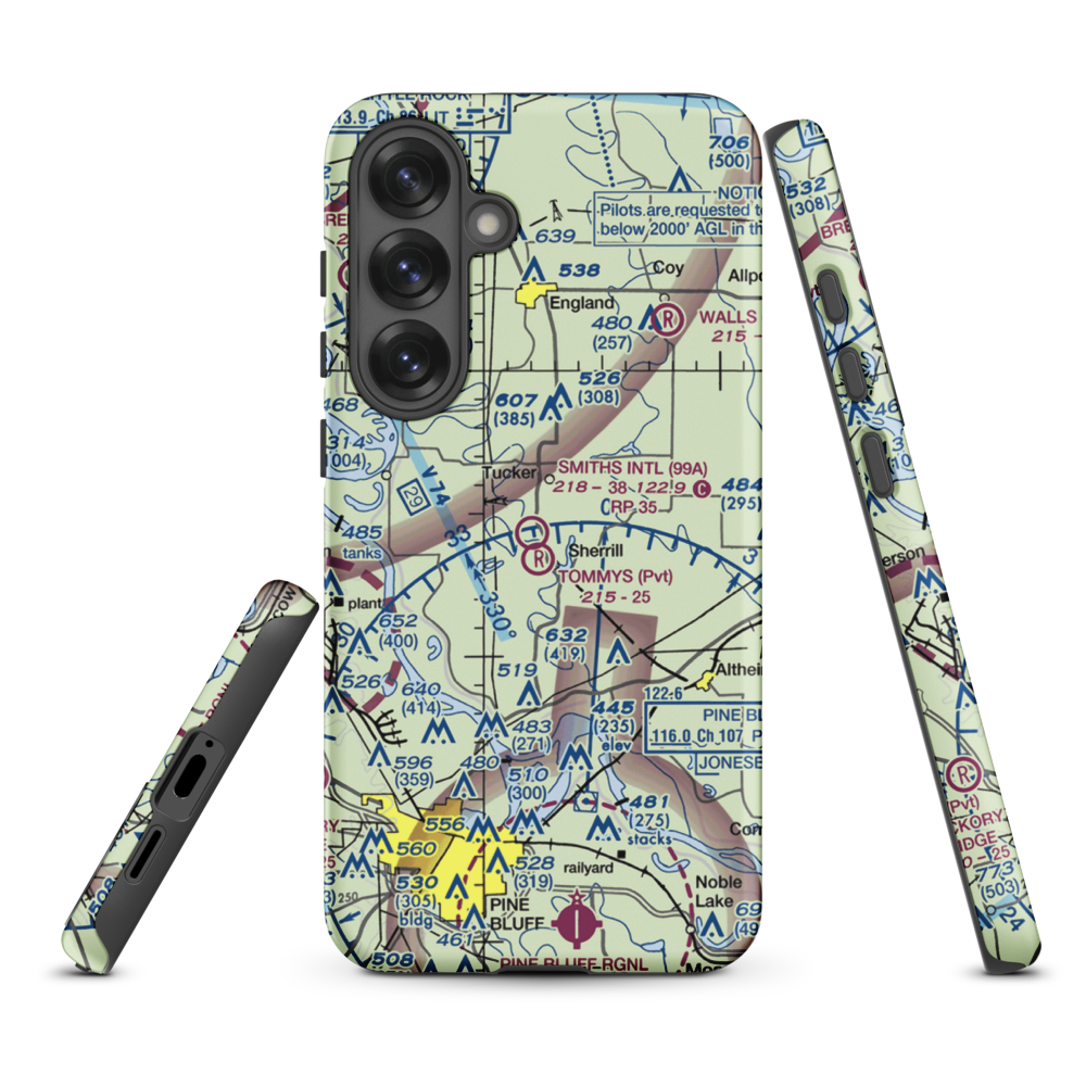 Smith's International Airport (99A) VFR Sectional Samsung Phone Case Samsung Galaxy S25 Plus model shown