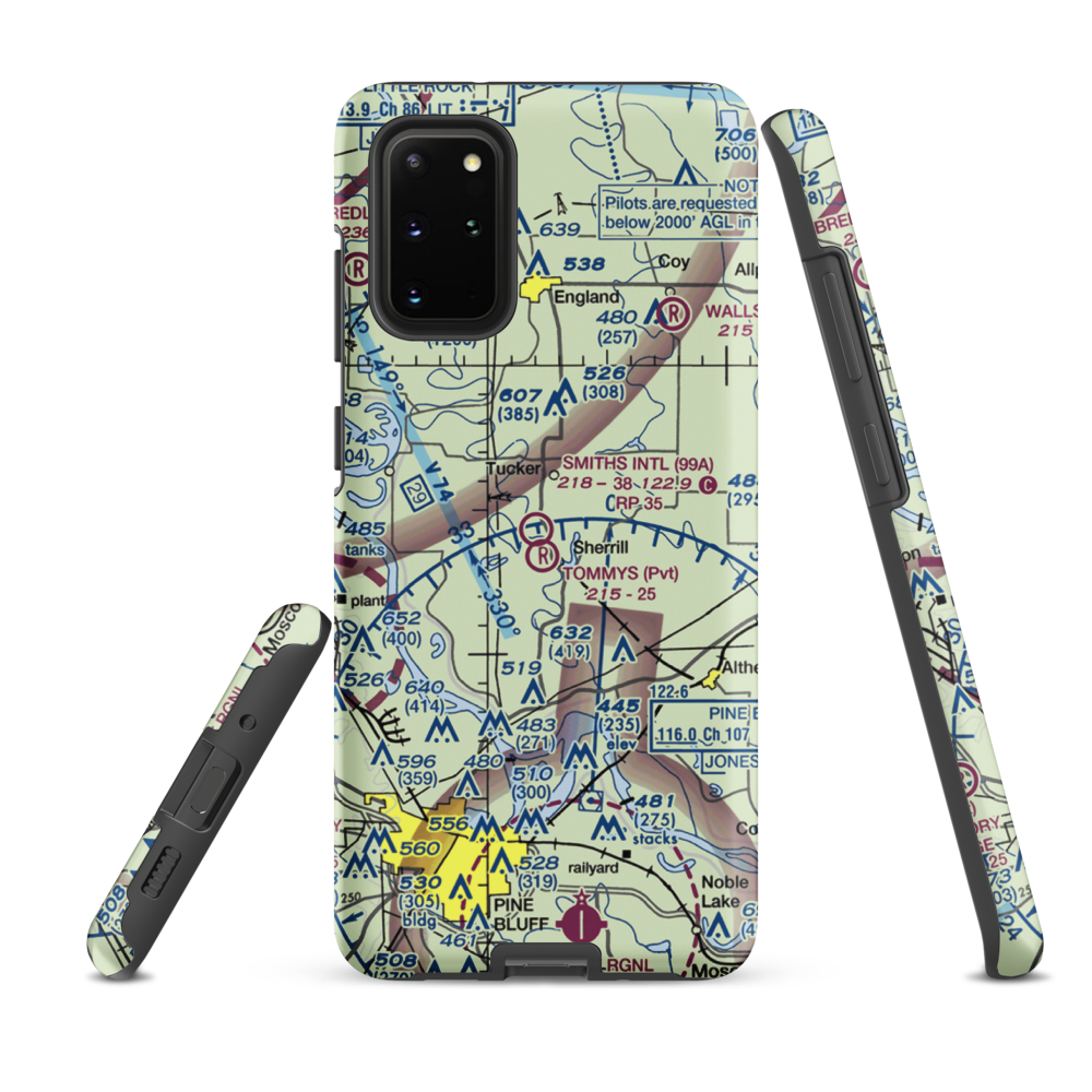 Smith's International Airport (99A) VFR Sectional Samsung Phone Case Samsung Galaxy S20 Plus model shown
