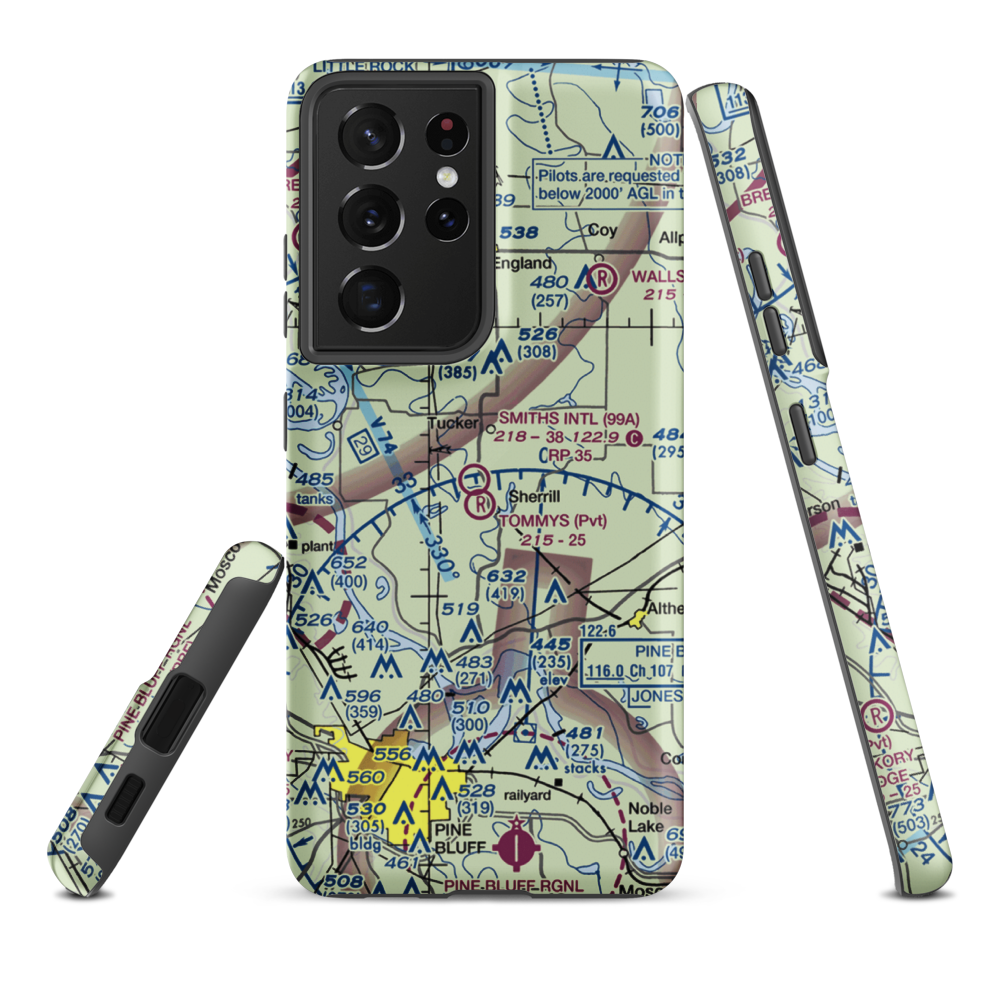 Smith's International Airport (99A) VFR Sectional Samsung Phone Case Samsung Galaxy S21 Ultra model shown