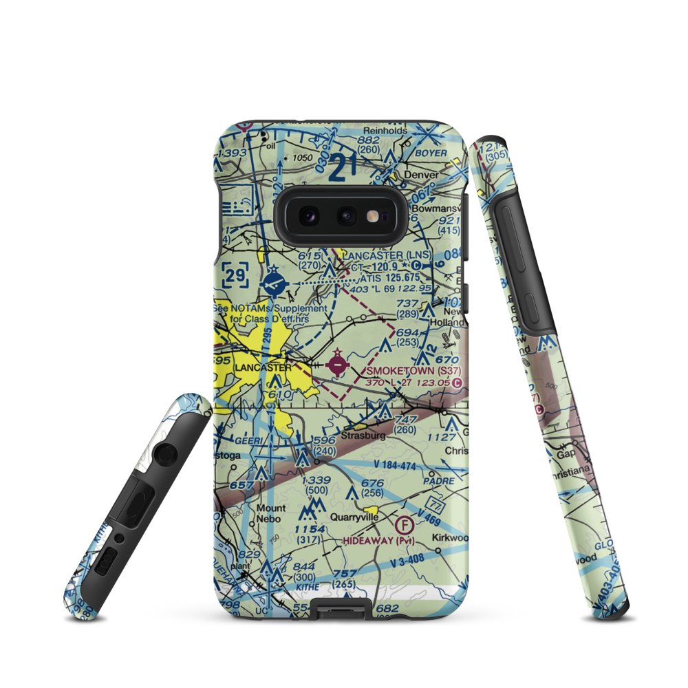 Smoketown Airport (S37) VFR Sectional Samsung Phone Case Samsung Galaxy S10e model shown
