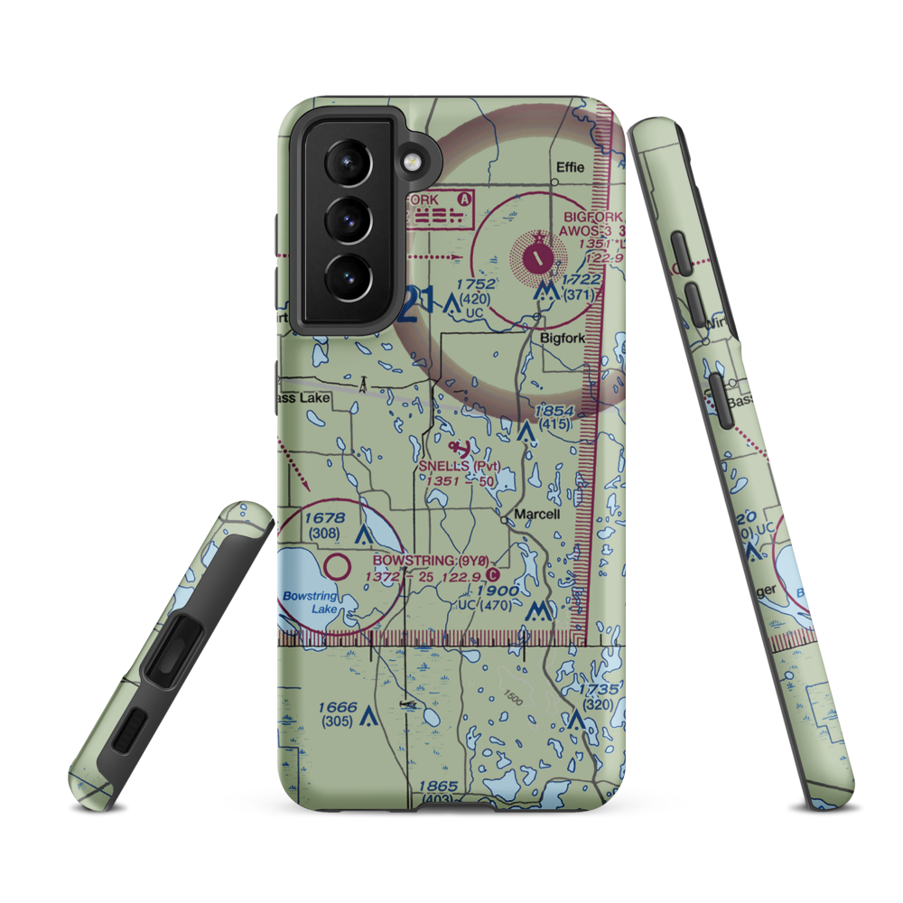 Snell's Seaplane Base (MN73) VFR Sectional Samsung Phone Case Samsung Galaxy S21 FE model shown