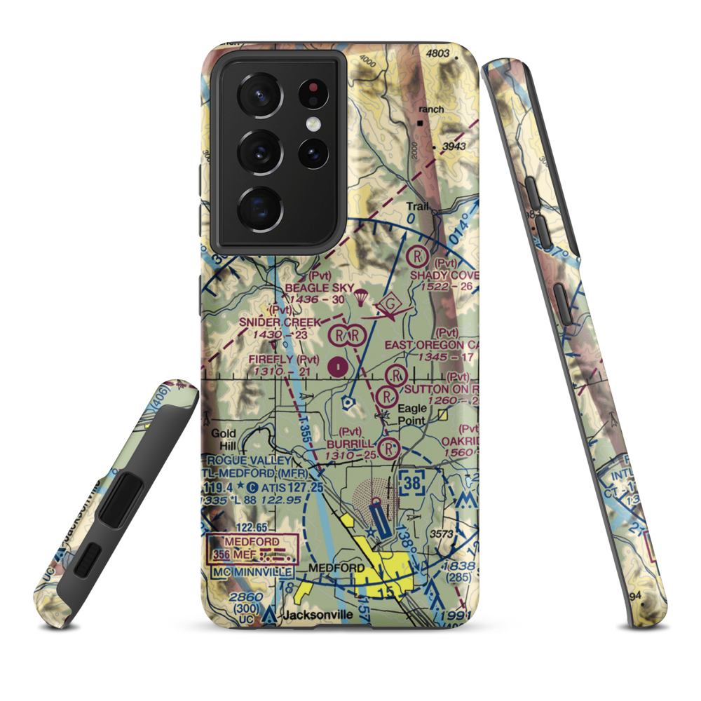 Snider Creek Airport (OR06) VFR Sectional Samsung Phone Case Samsung Galaxy S21 Ultra model shown