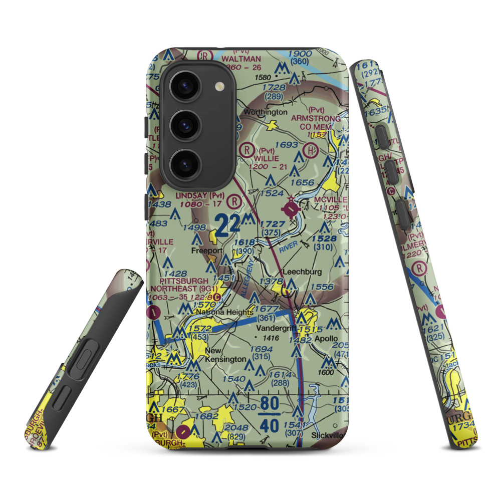 Snider Seaplane Base (PN24) VFR Sectional Samsung Phone Case Samsung Galaxy S23 Plus model shown