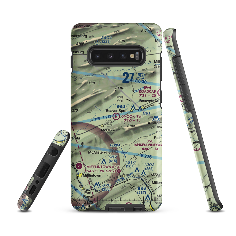 Snook Airport (PS06) VFR Sectional Samsung Phone Case Samsung Galaxy S10 Plus model shown