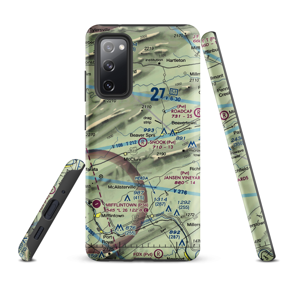 Snook Airport (PS06) VFR Sectional Samsung Phone Case Samsung Galaxy S20 FE model shown