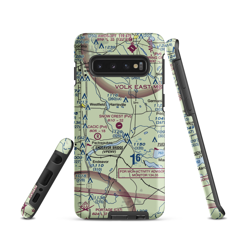 Snow Crest Ranch Airport (0WI4) VFR Sectional Samsung Phone Case Samsung Galaxy S10 model shown