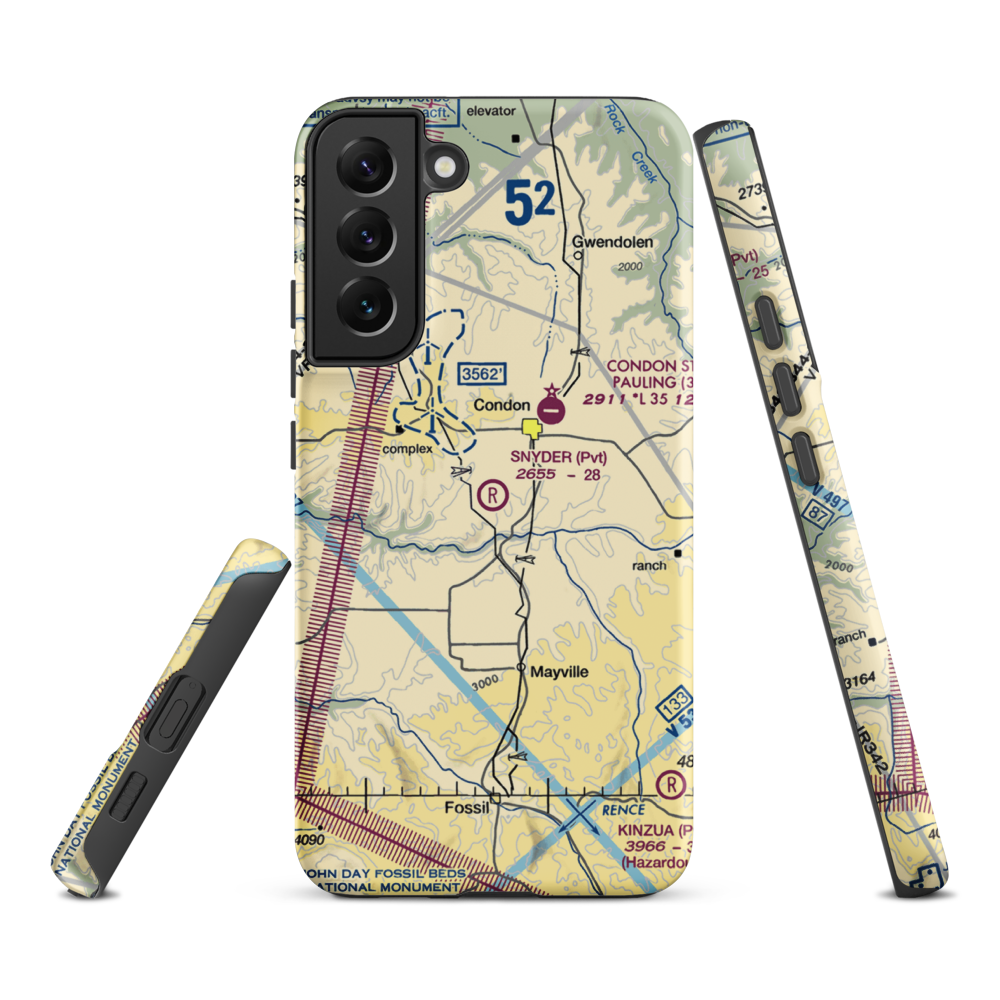Snyder Ranch Airport (OR48) VFR Sectional Samsung Phone Case Samsung Galaxy S22 Plus model shown