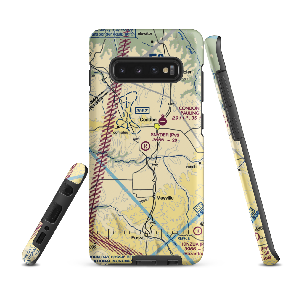Snyder Ranch Airport (OR48) VFR Sectional Samsung Phone Case Samsung Galaxy S10 Plus model shown
