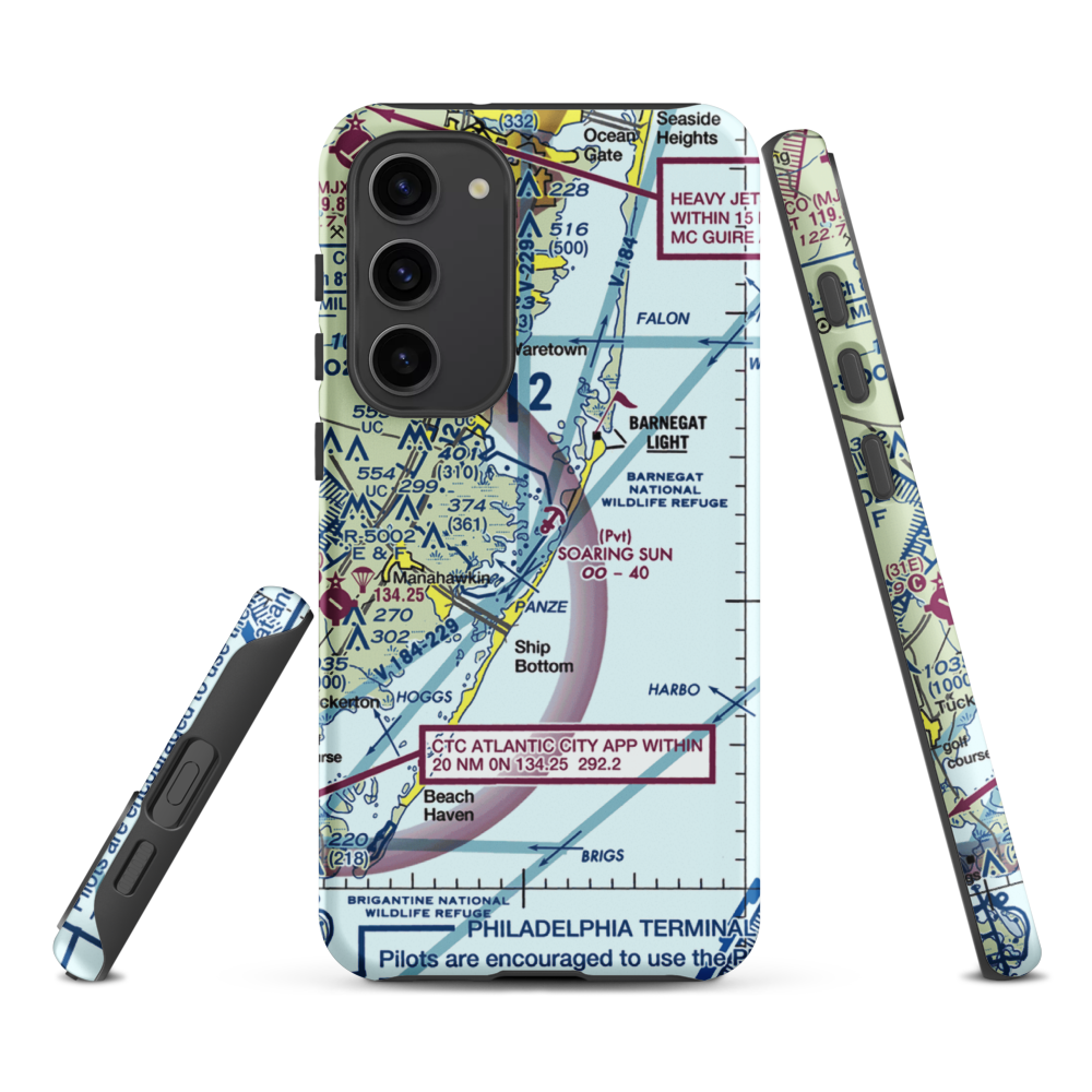 Soaring Sun Seaplane Base (21JY) VFR Sectional Samsung Phone Case Samsung Galaxy S23 Plus model shown