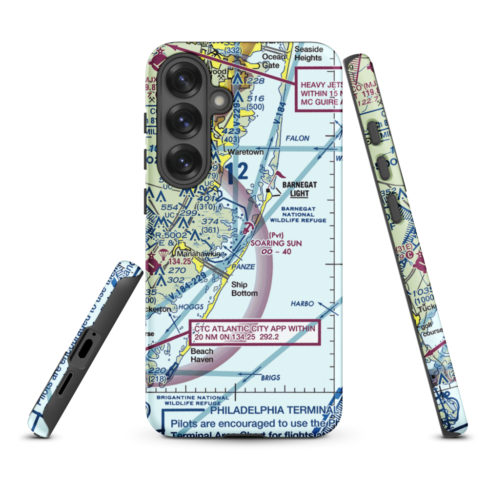 Soaring Sun Seaplane Base (21JY) VFR Sectional Samsung Phone Case Samsung Galaxy S25 Plus model shown