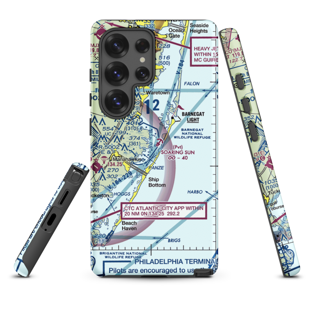 Soaring Sun Seaplane Base (21JY) VFR Sectional Samsung Phone Case Samsung Galaxy S25 Ultra model shown