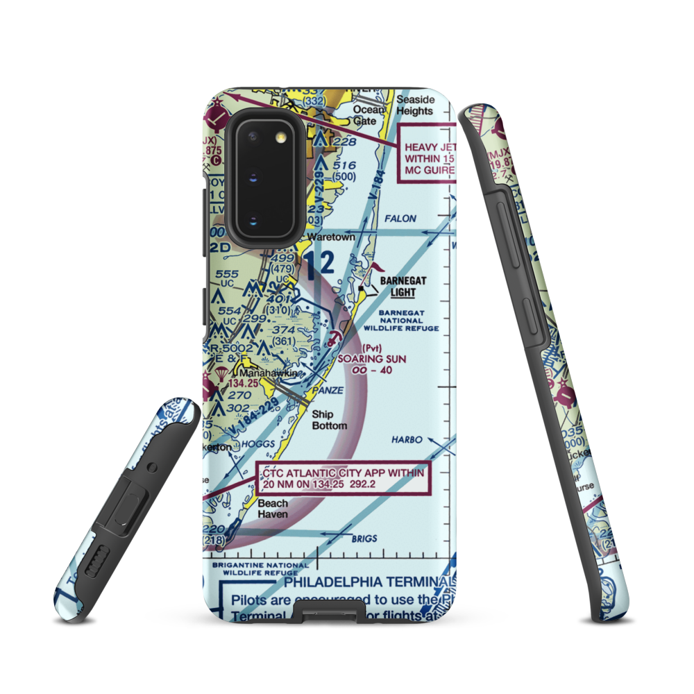 Soaring Sun Seaplane Base (21JY) VFR Sectional Samsung Phone Case Samsung Galaxy S20 model shown