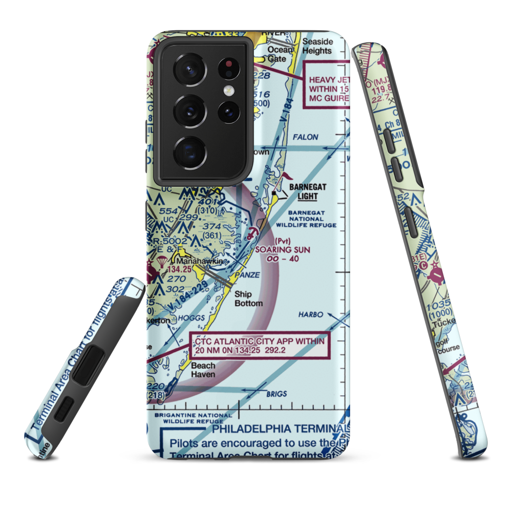 Soaring Sun Seaplane Base (21JY) VFR Sectional Samsung Phone Case Samsung Galaxy S21 Ultra model shown