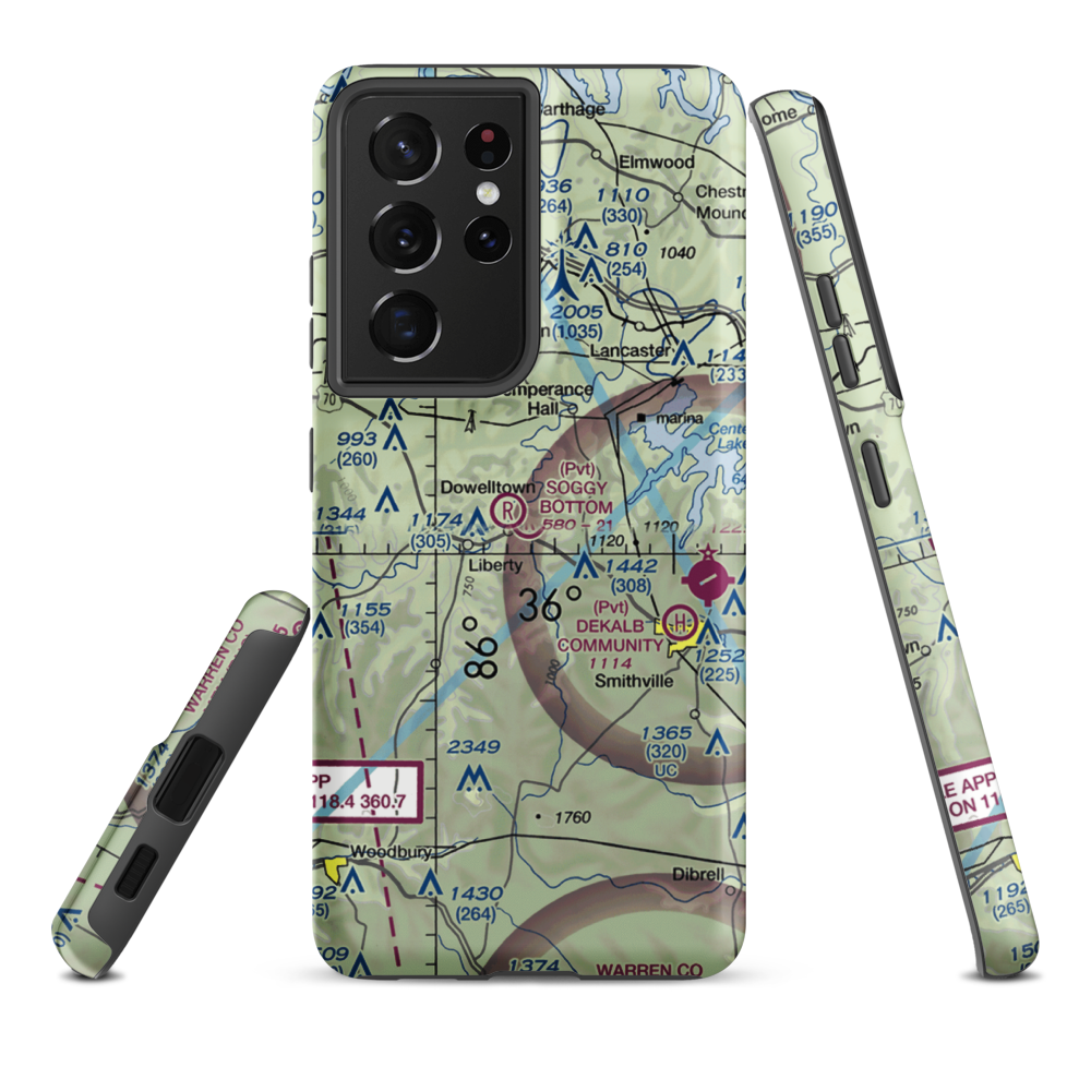 Soggy Bottom Airport (2TN8) VFR Sectional Samsung Phone Case Samsung Galaxy S21 Ultra model shown