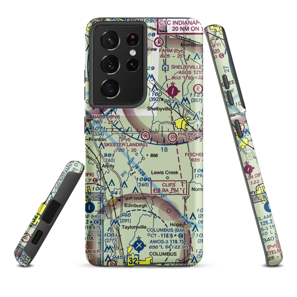 Solenberg Airport (II97) VFR Sectional Samsung Phone Case Samsung Galaxy S21 Ultra model shown