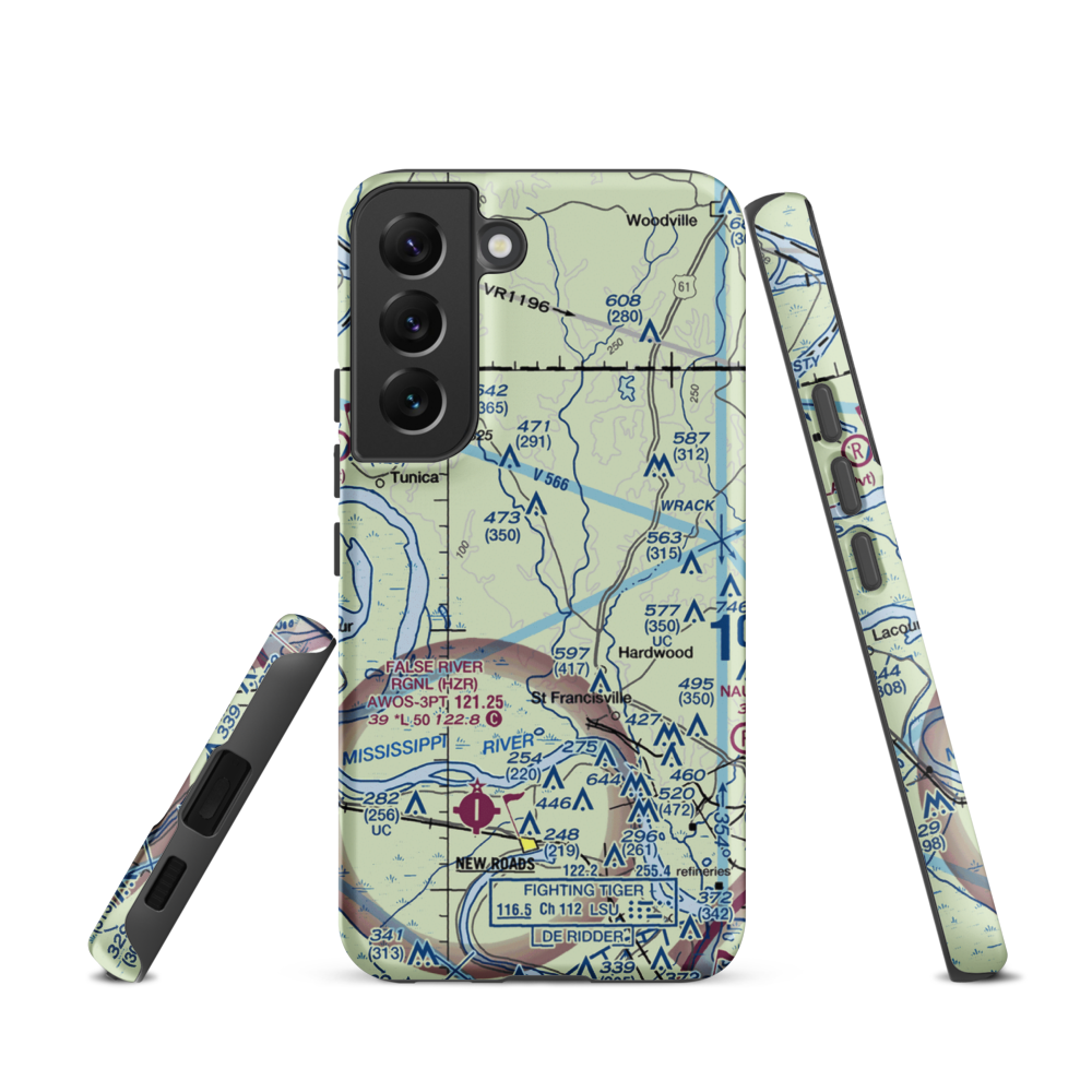 Solitude Airstrip (21LS) VFR Sectional Samsung Phone Case Samsung Galaxy S22 model shown